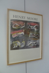 HENRY MOORE: SIX RECLINING FIGURES WITH RED BACKGROUND
