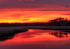 September - sunset over Lymington Reed Beds