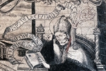 Top tier, central figure mural, detail