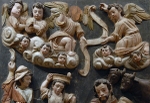 Nativity, closeup: musical angels