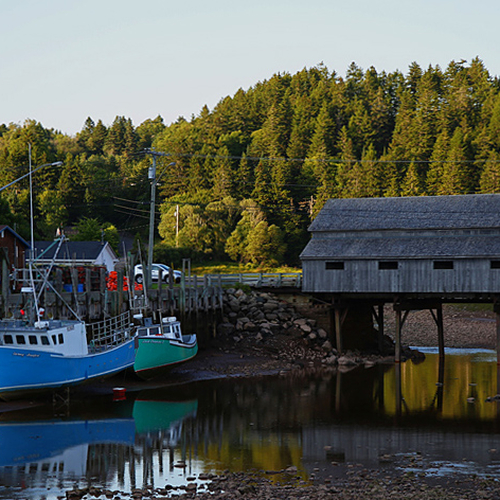The wharf at low tide in St. Martins