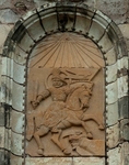 Santiago, Oaxaca, façade relief