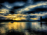 A spectacular sunset in Oban Bay