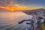z2976 Sunset from above Ventnor Bay
