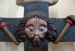 San Francisco, nave cross, crossing with face of Christ