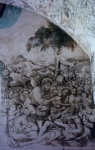 Santo Domingo, refectory mural, Miracle of Loaves and Fishes, detail