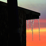 Ice Fishing Shack at twilight