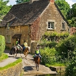Horse riders in Lacock