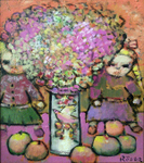 Two Rag Dolls 61x46
