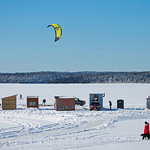 Renforth Ice Village Snowkiting Construction Walking