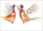 Limited print of FLAPPING PHEASANT watercolour 310