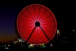 Red Spinning Ferris Wheel