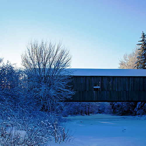 Moosehorn Creek Covered Bridge #1.5 in wintertime.
