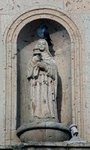 San Francisco, façade statue (right), St. Clare