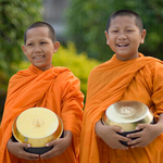 2 Novice monks, Chiang Mai, Thailand,