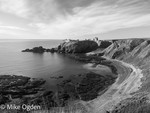 Dunnottar Castle, early Mmorning, across Castle Bay, 2