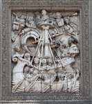 Façade, right portal relief closeup, Ship of The Church