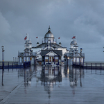 Eastbourne Pier in rain.