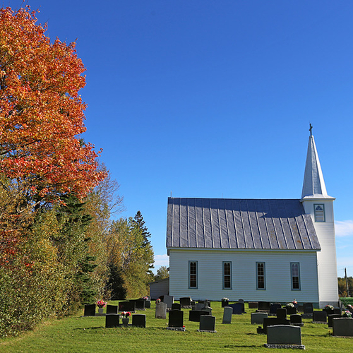The St. James Mission Church is located within the hamlet of Kouchibouguac on Route 11.