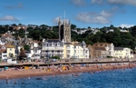 Busy Day Teignmouth Promenade and Beach