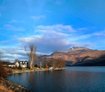 Culag, Loch Lomond, with the distinctive peak of Ben Lomond