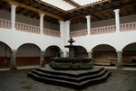 Zacatlan, Puebla, SS Pedro y Pablo, cloister & fountain