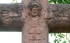 La Chiquita, garden cross, front crossing, face of Christ