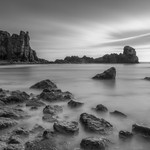 Monochrome Seascape, Trá na Mbó, Copper Coast