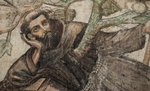 Portería mural, genealogical tree of St. Francis, detail