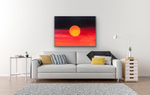Sunset over Australian bushfires as seen hanging