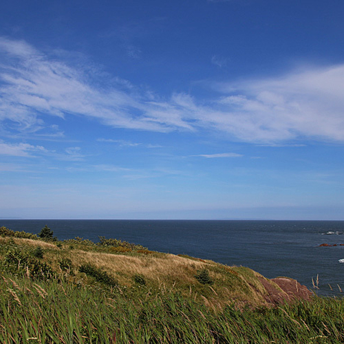 Looking towards the the Annapolis Valley in Nova Scotia from West Quaco, New Brunswick.