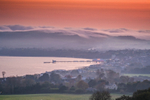 z3165 Evening Mist over Shanklin Down
