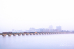 Railroad Bridge Fog