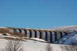 6.2.09 - Unidentified 158s 14.00 Carlisle - Leeds, Arten Gill Viaduct