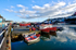 Red boats at Brixham Harbour