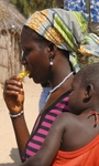 Senegal Fulani village mother and child