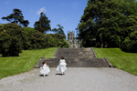 Flower girls playing at Margam Orangery