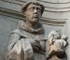 San Francisco, façade, lower tier (left) statue, St. Anthony (detail)