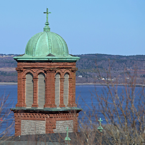 The dome of Our Lady of the Assumption Catholic Church, Lower Westside, Saint John, New Brunswick, Canada.