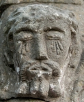 Atrial cross, front crossing, face of Christ