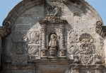 San Sebastián Analco, North side chapel, façade, gable