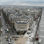 Avenue des Champs-Elysees in winter