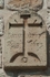 Façade, incised cross & date