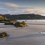 Evening light on The Singing Sands, Eigg