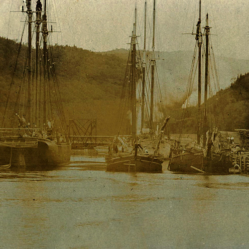 Circa: 1910. A glimpse of the past & into Albert County and the bustling lumber industry on the Upper Salmon River a…
