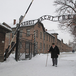 86 year old Ukrainian Holocaust survivor,  Auschwitz, Poland 2009