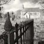Railings and Church (square format)