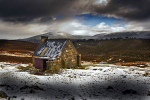 Rebhoan Bothy and the hills of Strath Nethy