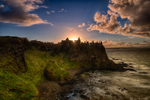 Sunset at Dunluce Castle, Northern Ireland.