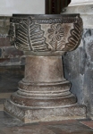 San Bernardino de Sena, baptismal font